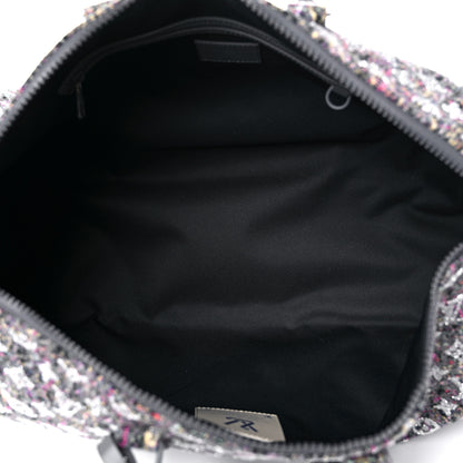 Louis Vuitton Wool Cotton Monogram Jacquard Embroidered LV Felt Keepall Bandouliere 50 Gris 4 of 11