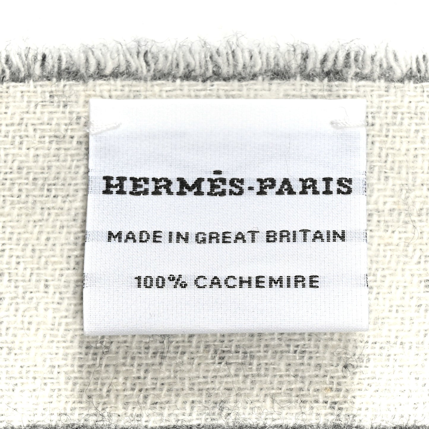 Cashmere Casaque Love Story Muffler Gris Clair Ivoire