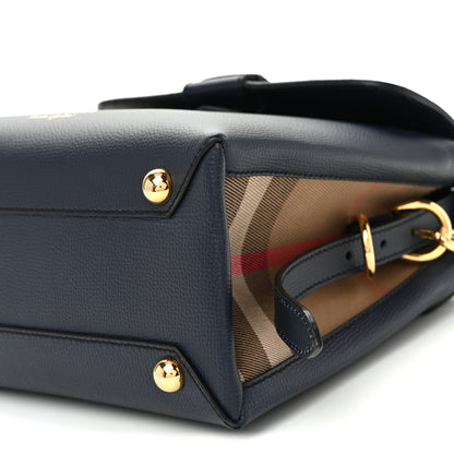 Burberry Derby Calfskin House Check Medium Camberley Ink Blue 9 of 10