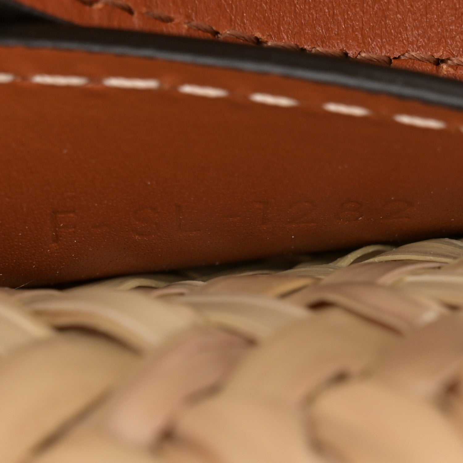 Celine Raffia Calfskin Triomphe Teen Panier Tan 7 of 13
