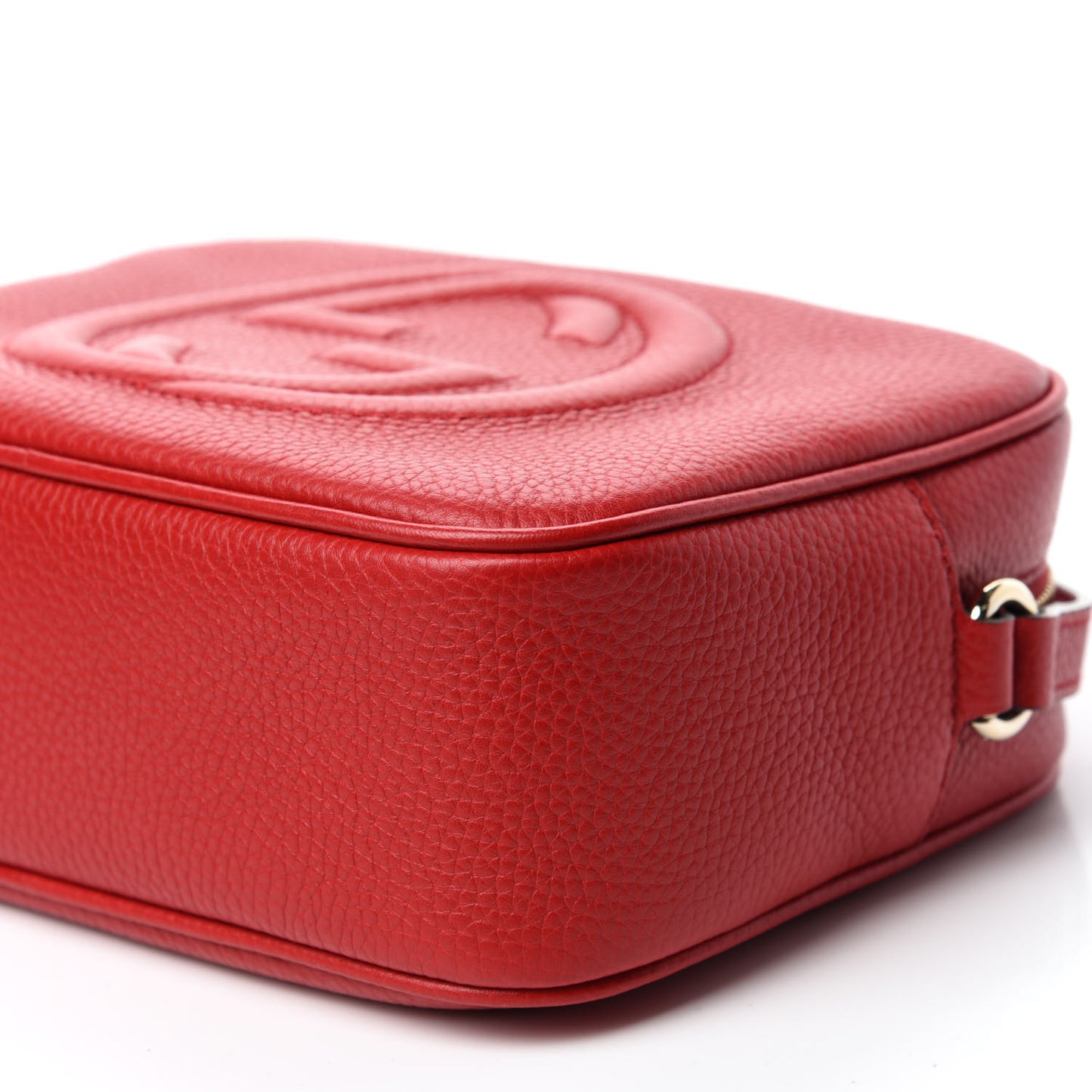 Pebbled Calfskin Small Soho Disco Bag Tabasco Red