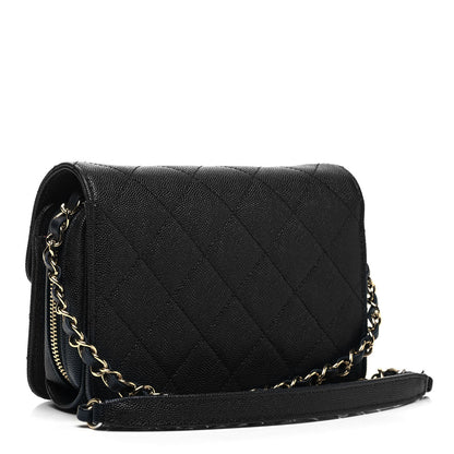 Chanel Caviar Like A Wallet Flap Black 3 of 9
