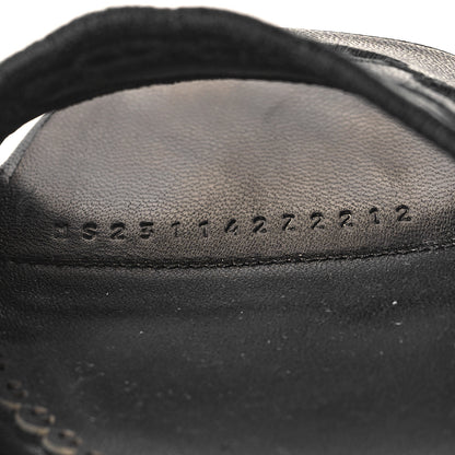 Hermes Lambskin Embroidered Gwladys Sandals 38 Black 6 of 9