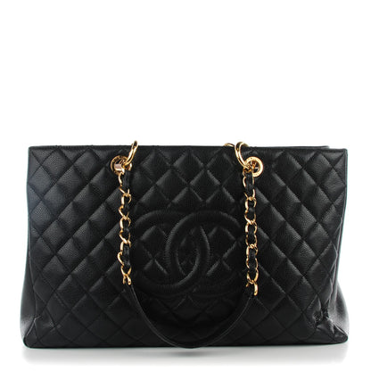 Chanel Caviar Quilted XL Grand Shopping Tote GST Black 1 of 7