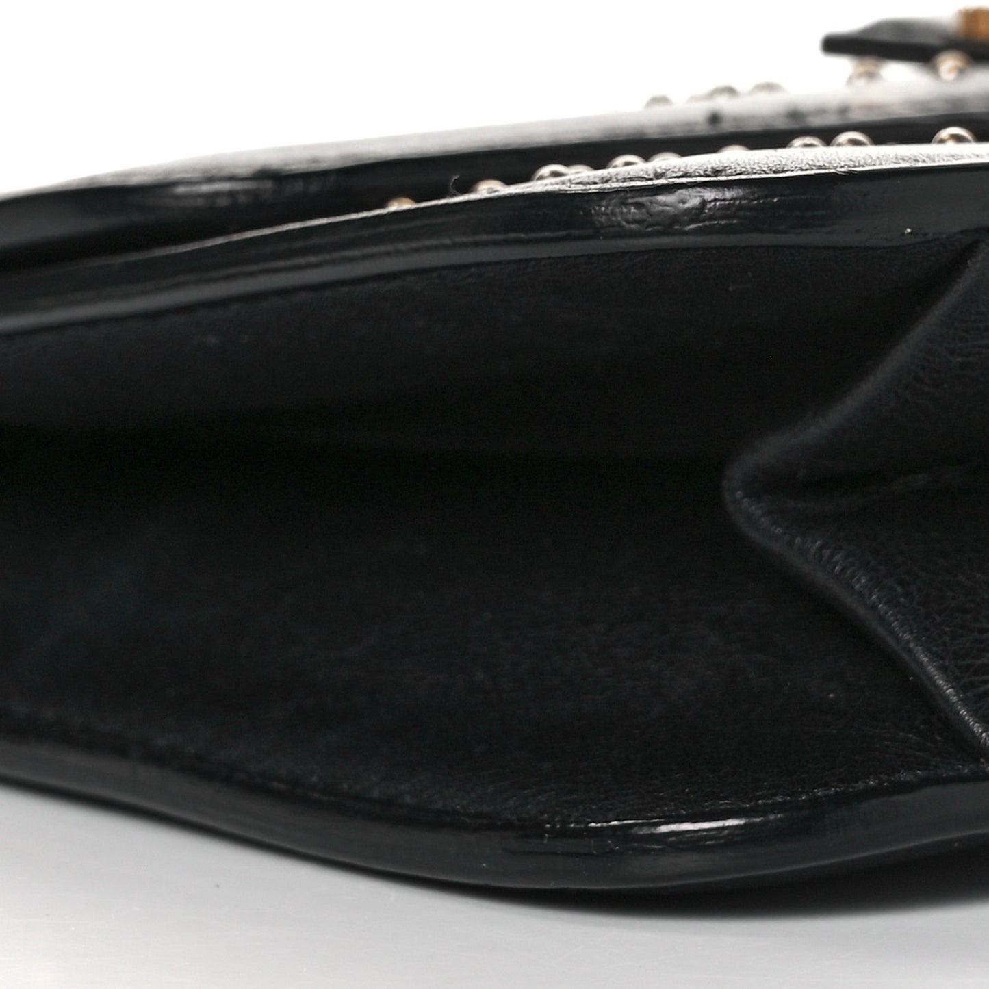 Calfskin Painted Studded Jardin Japonais J'Adior Chain Flap Bag Black