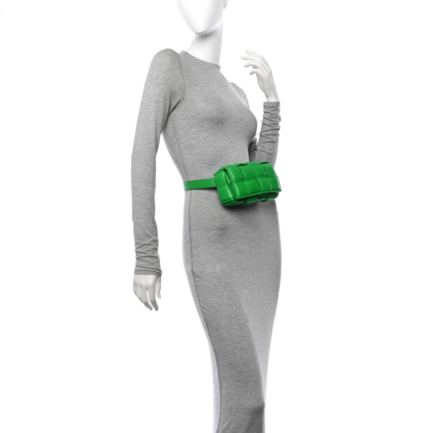 Nappa Maxi Intreccio Padded The Belt Cassette Bag Parakeet