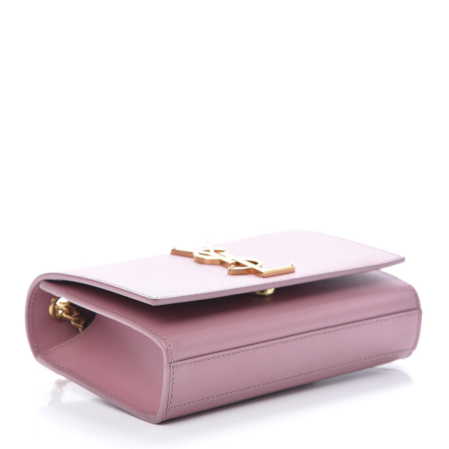 Saint Laurent Grain De Poudre Small Classic Monogram Kate Satchel Old Rose 4 of 14