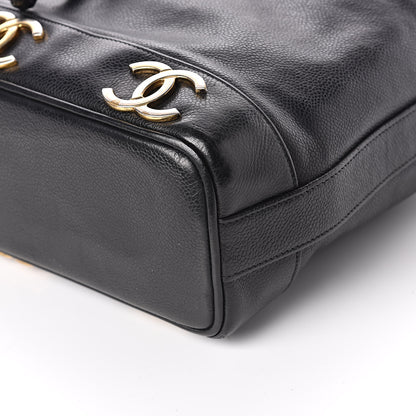 Chanel Caviar CC Drawstring Shoulder Bag Black 13 of 18