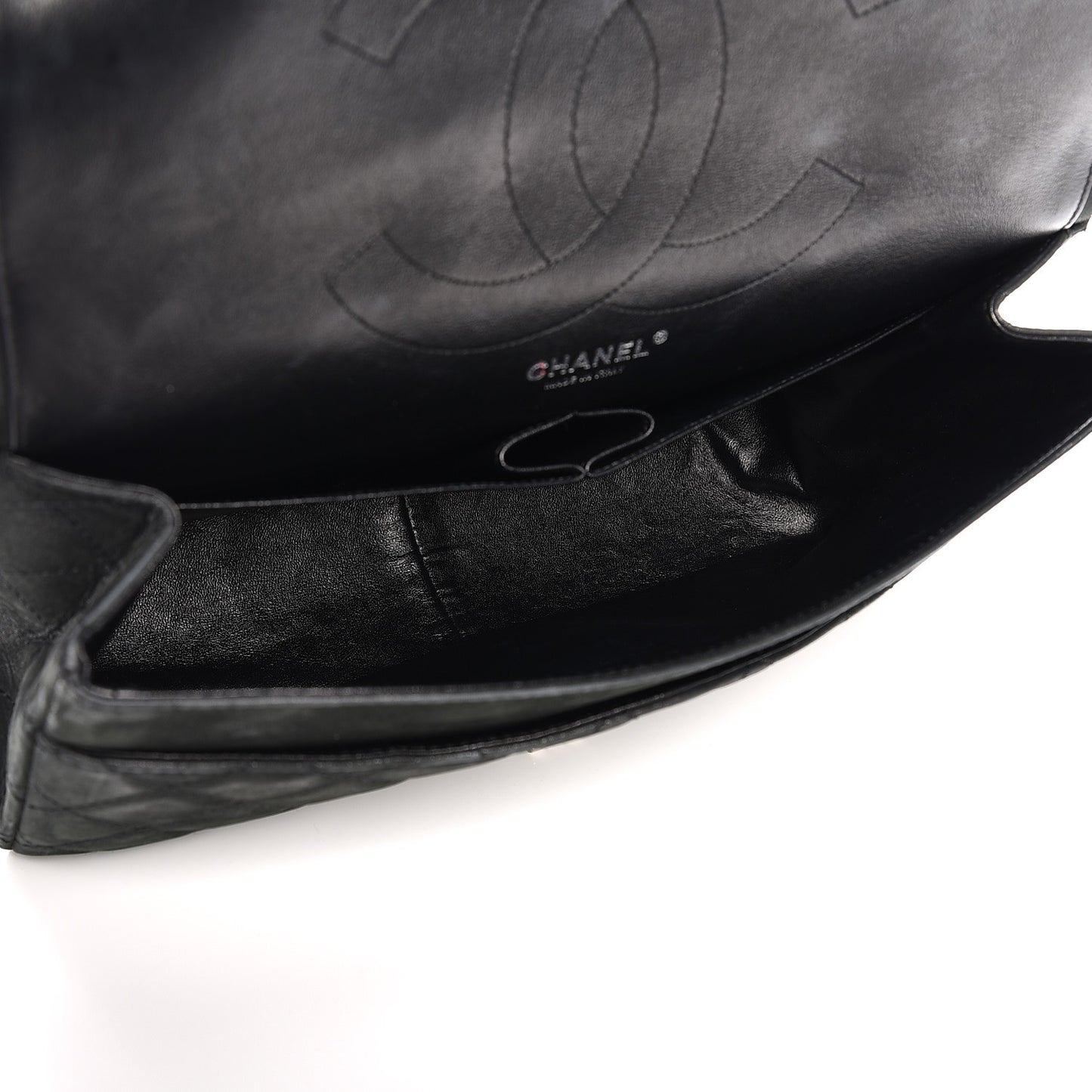 Iridescent Calfskin Quilted 2.55 Reissue 227 Flap Black