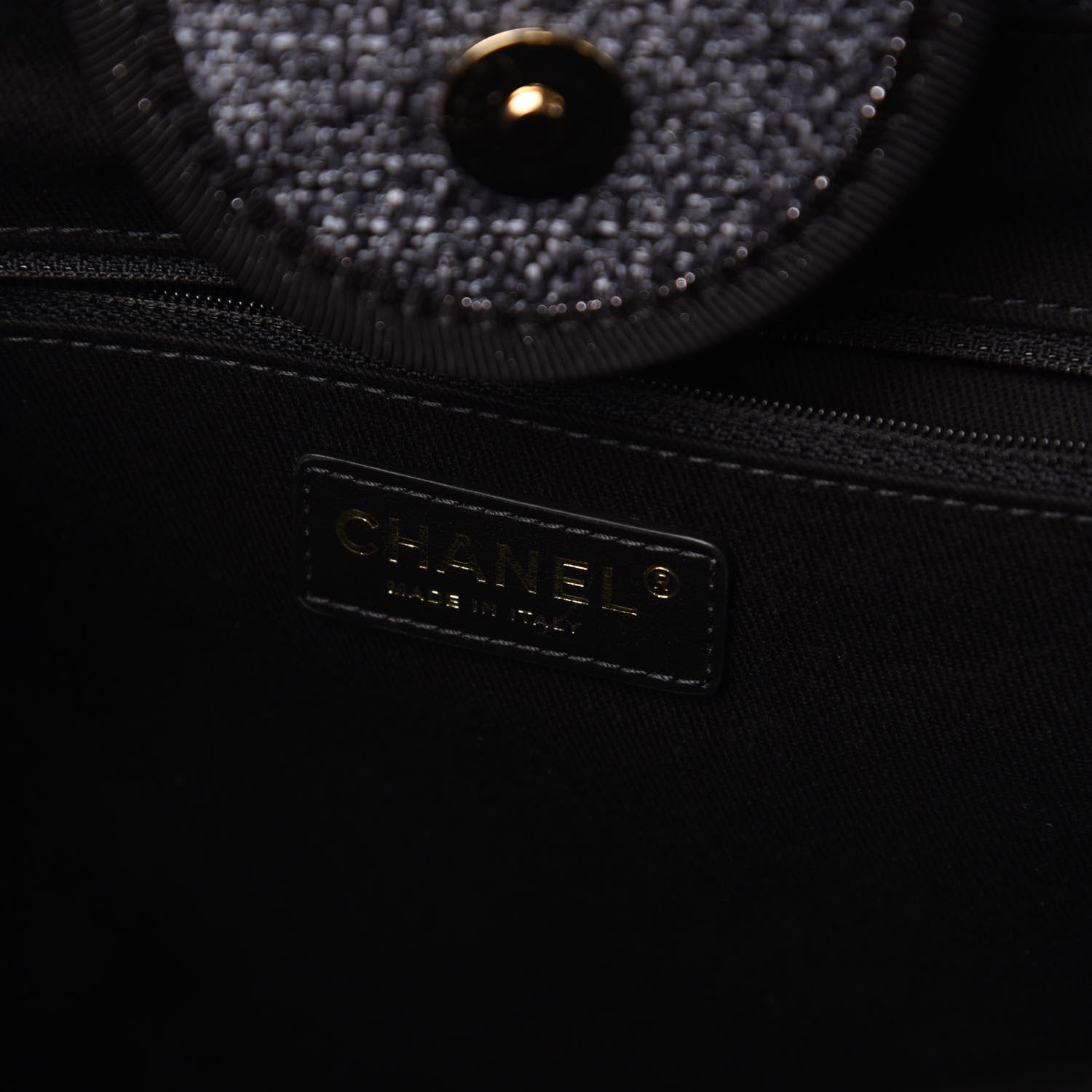 Chanel Woven Straw Raffia Medium Deauville Tote Grey 8 of 10