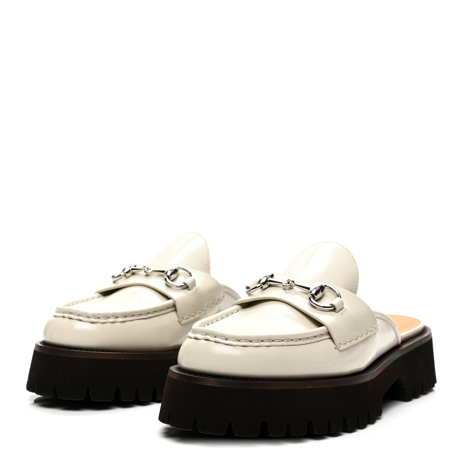 Gucci Cordovan Lux Horsebit Platform Mules 38 Mystic White 3 of 11