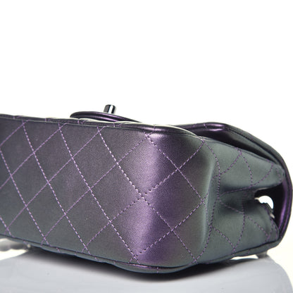 Chanel Iridescent Lambskin Quilted Mini Square Flap Dark Purple 9 of 9