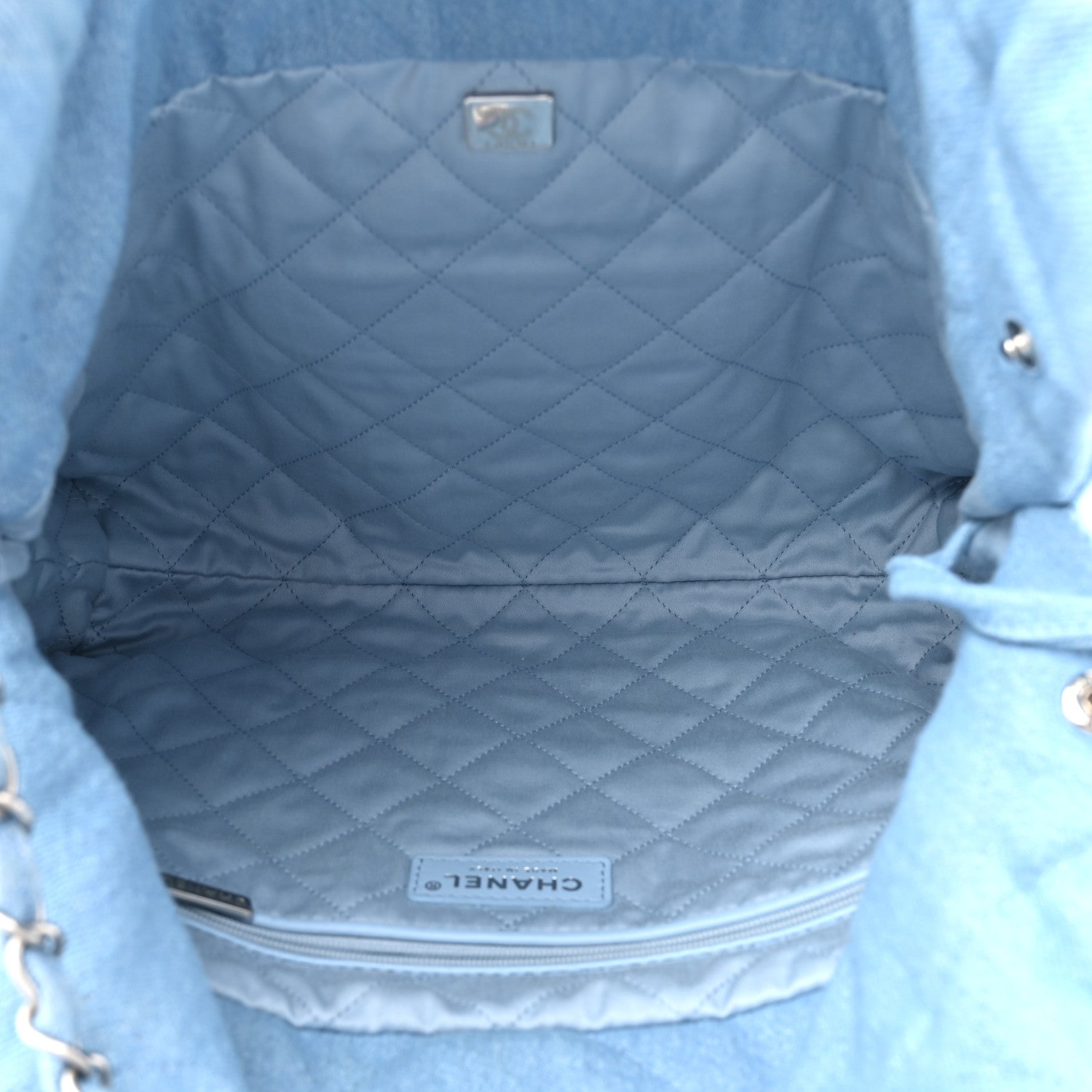 Chanel Denim Quilted Chanel 22 Light Blue 6 of 11
