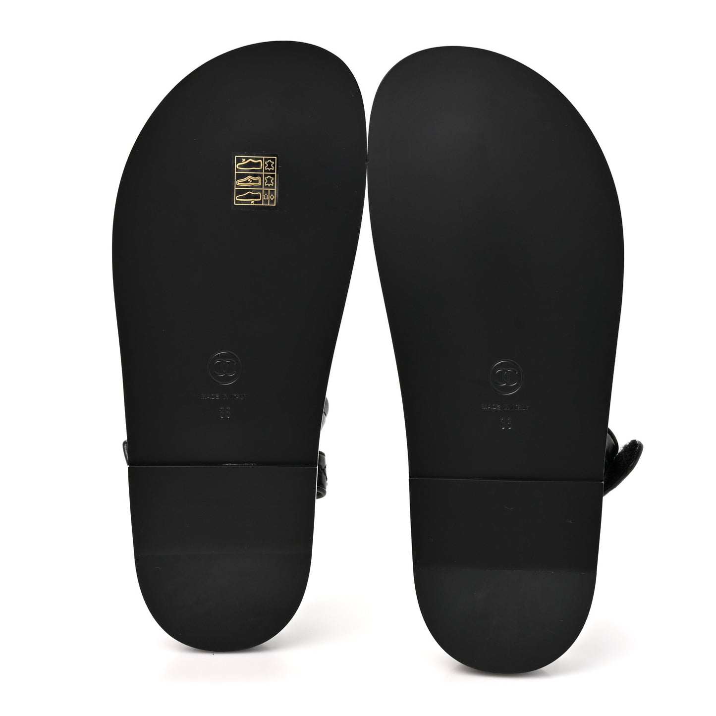 Grained Calfskin Velcro Dad Sandals 38 Black