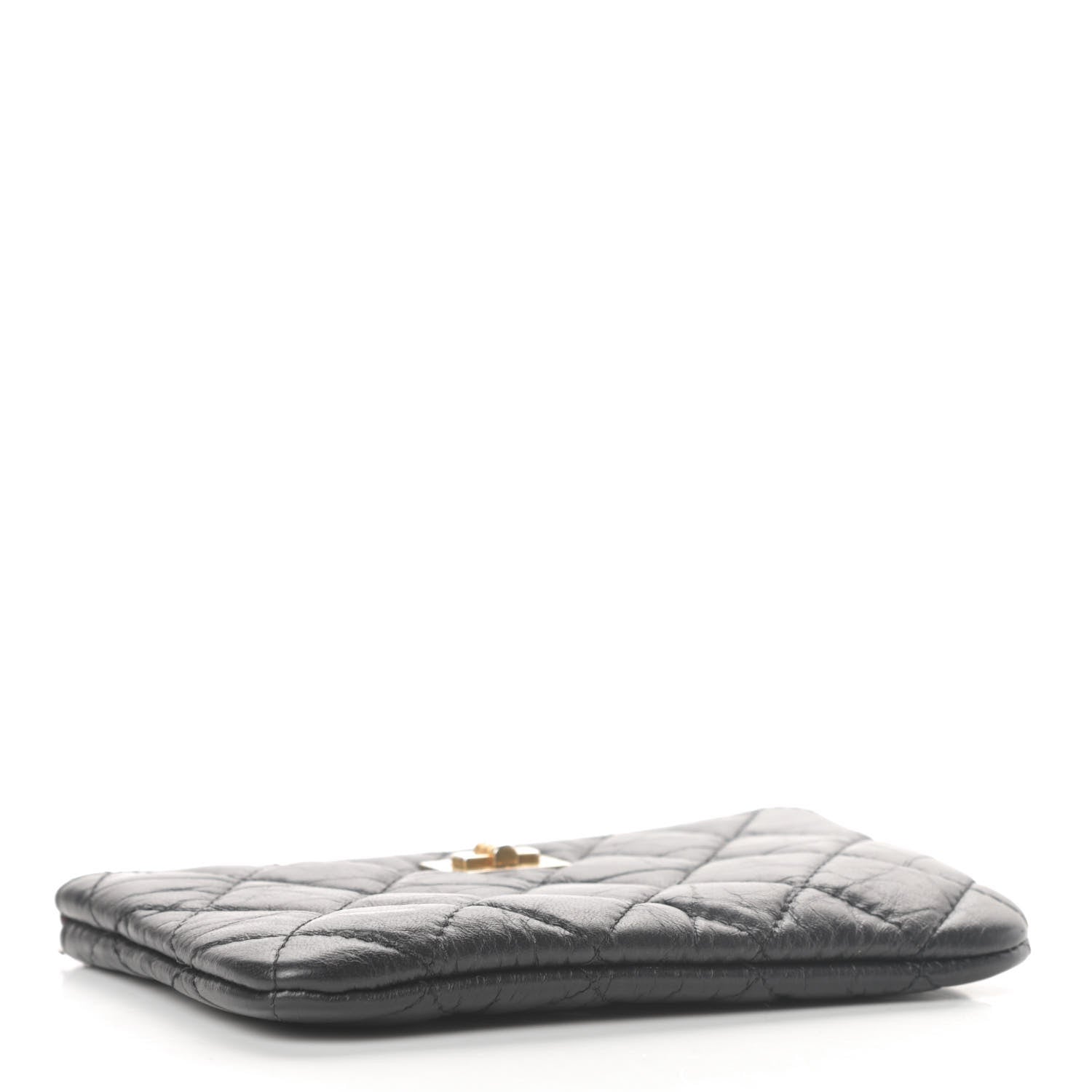 Chanel Aged Calfskin Quilted Small Reissue Cosmetic Case Black 4 of 7