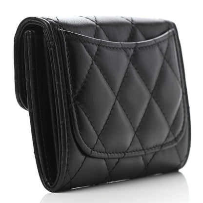 Chanel Lambskin Quilted Flap Card Holder Black 3 of 8