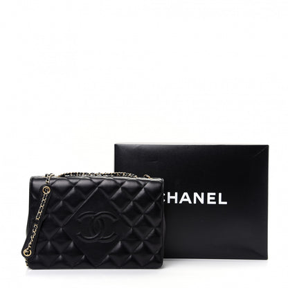 Chanel Lambskin Quilted Medium Diamond CC Flap Black 10 of 10