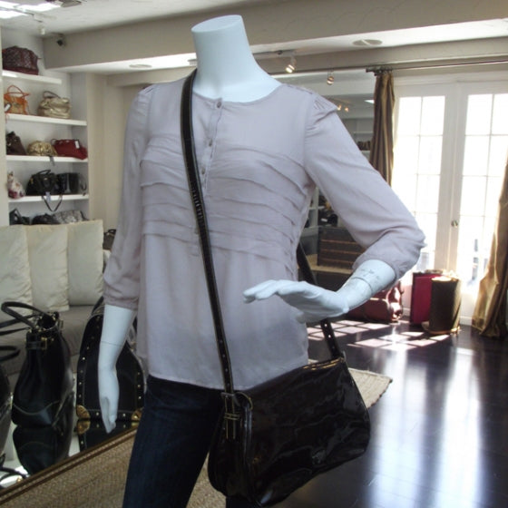 Prada Vernice Messenger Ebano 2 of 10