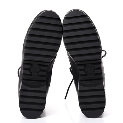 Louis Vuitton Suede Calfskin Catogram Laureate Platform Desert Boots 40 Black 5 of 7
