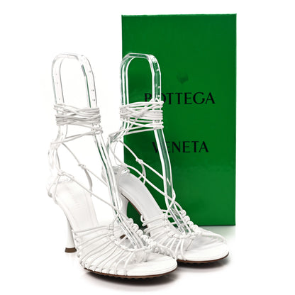 Bottega Veneta Nappa Dot Ankle Tie Sandals 37.5 White 8 of 8