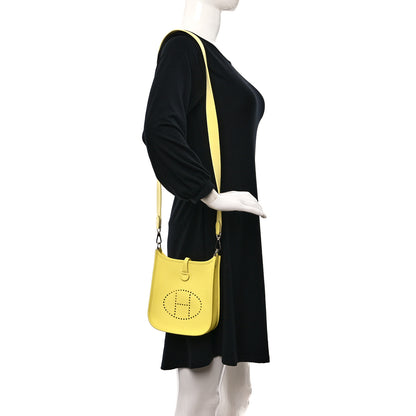 Hermes Taurillon Clemence Evelyne TPM Limoncello 2 of 9