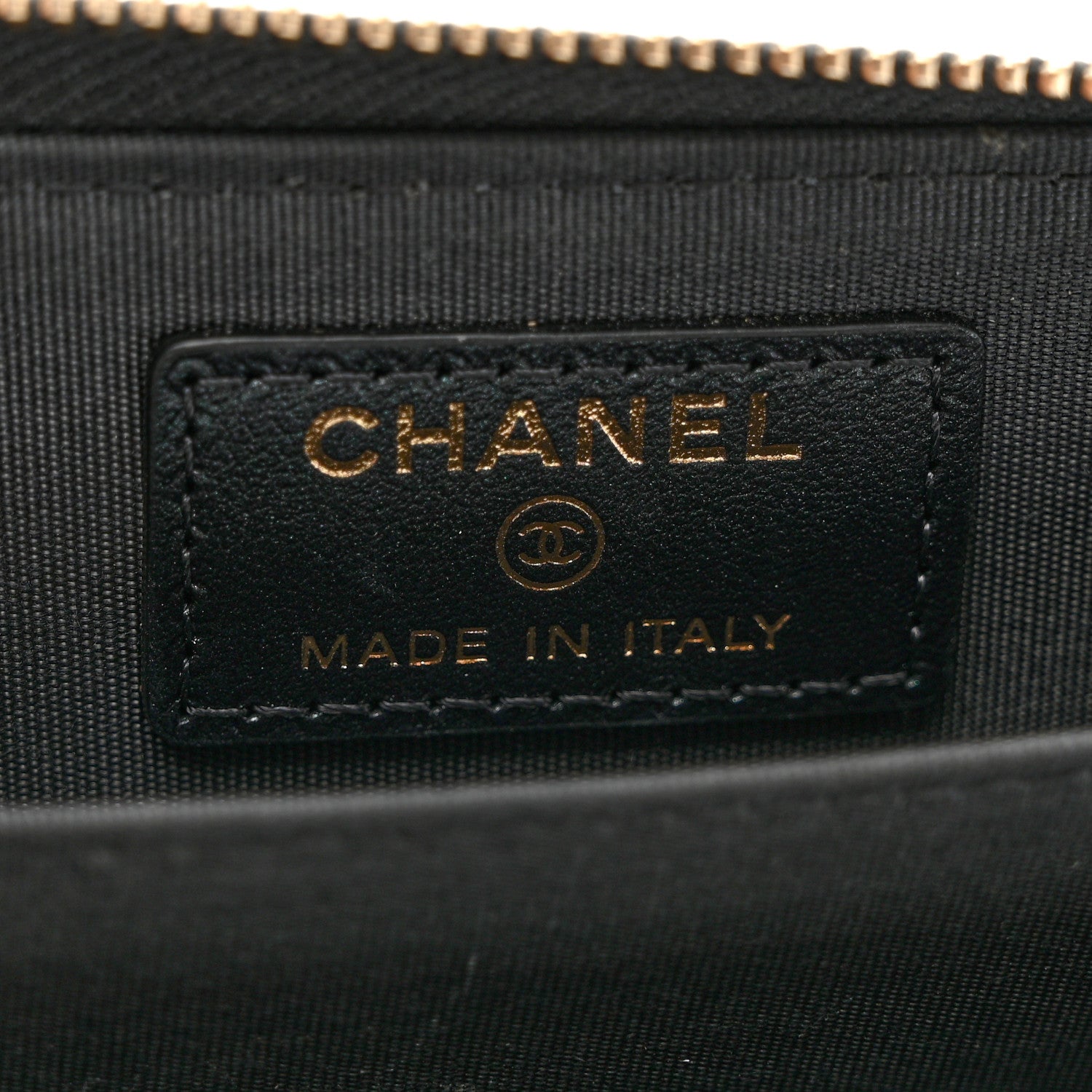Chanel Iridescent Caviar Quilted Zip Coin Purse Black 6 of 7