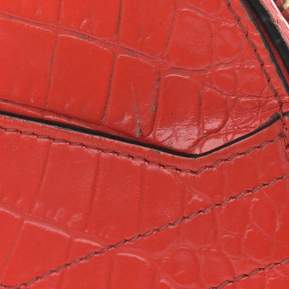 Givenchy Calfskin Crocodile Embossed Eden Round Red 11 of 11