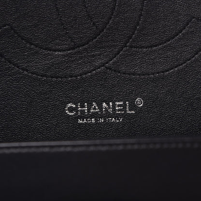 Chanel Lambskin Chevron Quilted Jumbo Double Flap So Black 7 of 10
