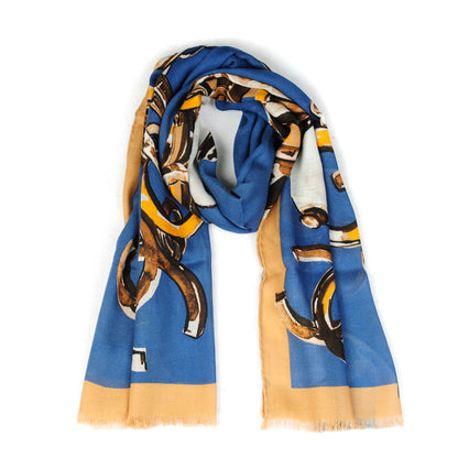 Chanel Cashmere Wool Silk CC Scarf 1 of 6