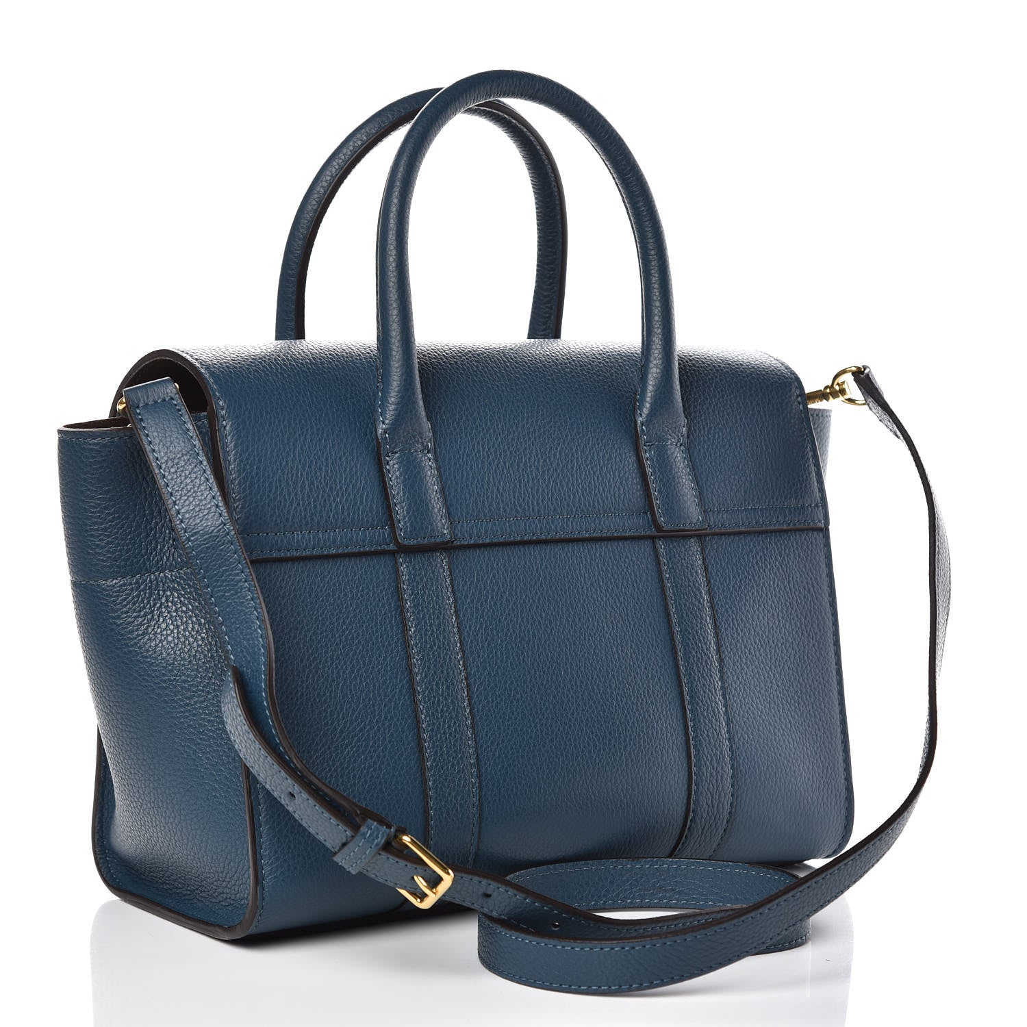 Mulberry Classic Grain Small Bayswater Satchel Deep Sea 3 of 9