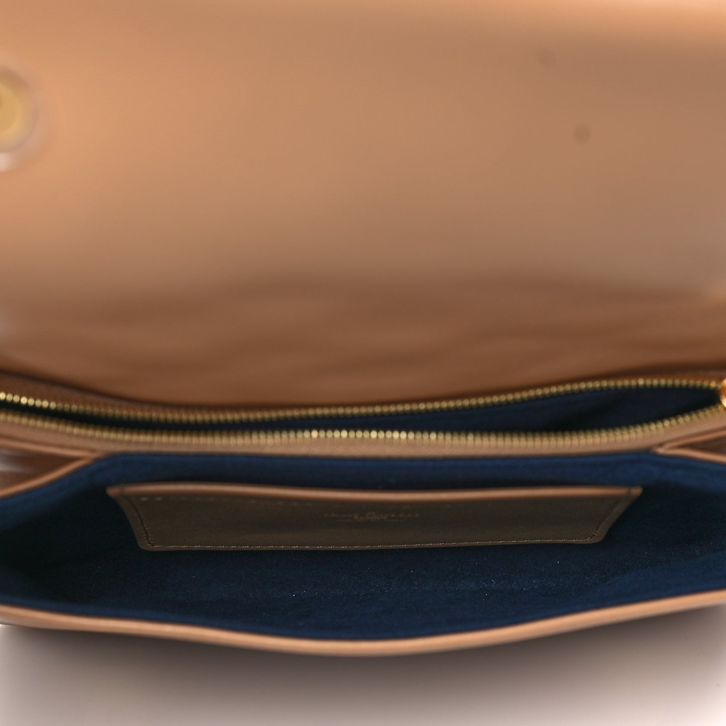 Lambskin Embossed Monogram Pochette Coussin Camel