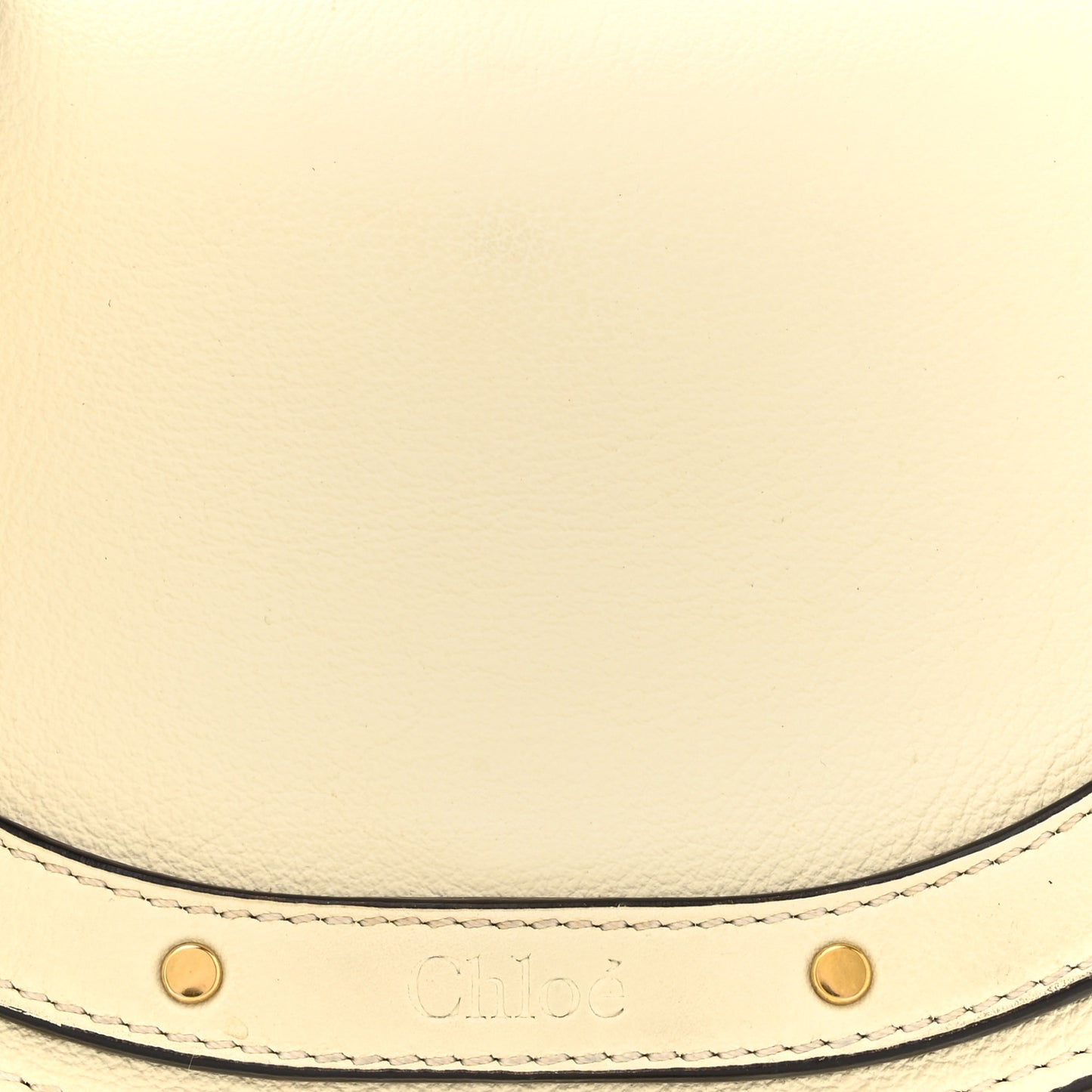 Calfskin Small Nile Bracelet Minaudiere Bag Off White
