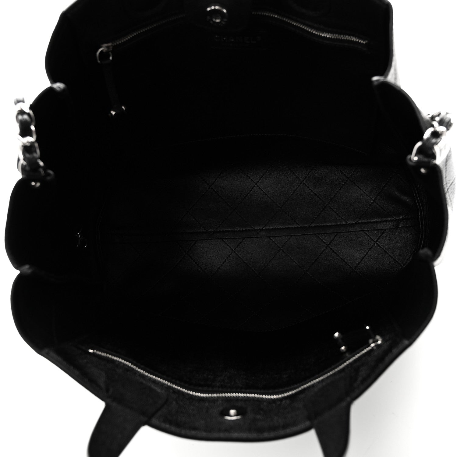 Chanel Caviar Stitched Large Lady Coco Shopping Tote Black 5 of 10