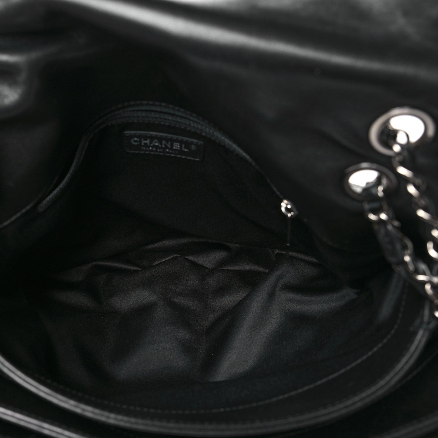 Lambskin Quilted Chanel 3 Maxi Flap Bag Black