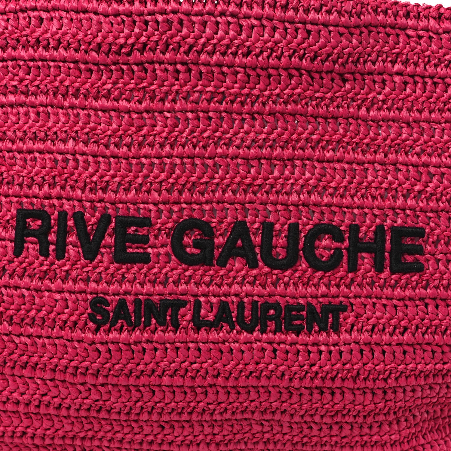 Saint Laurent Raffia Rive Gauche Tote Pink 8 of 10
