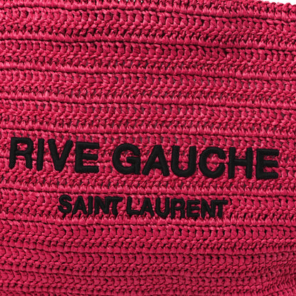 Saint Laurent Raffia Rive Gauche Tote Pink 8 of 10