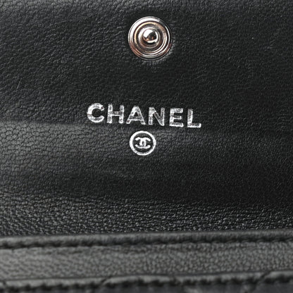 Chanel Lambskin Quilted Flap Card Holder Black 6 of 8
