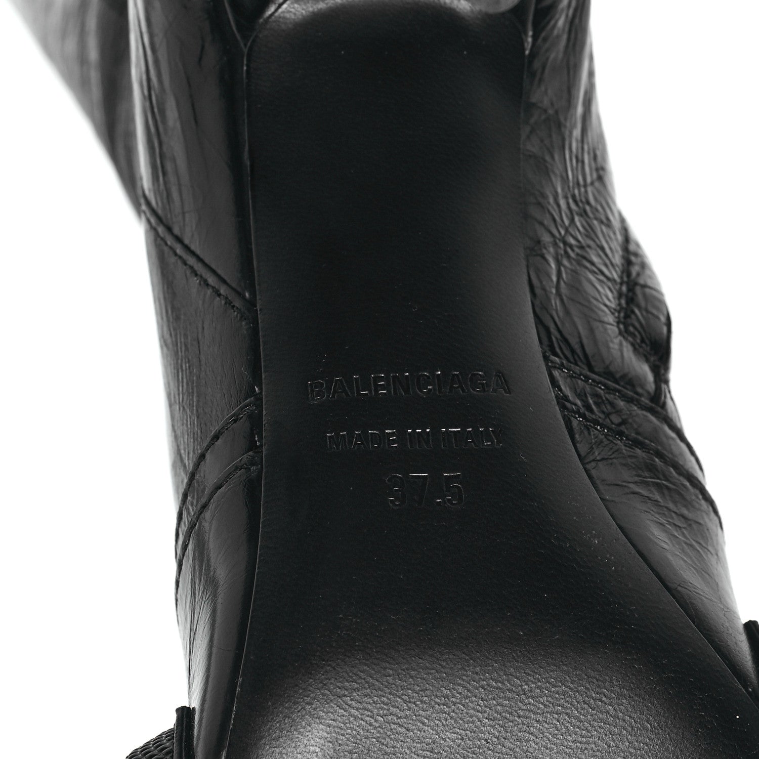 Balenciaga Agneau Arena Spike Spiked Cagole 90mm Boots 37.5 Black 6 of 8