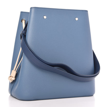 Louis Vuitton Calfskin Lockme Bucket Blue Jean 3 of 11
