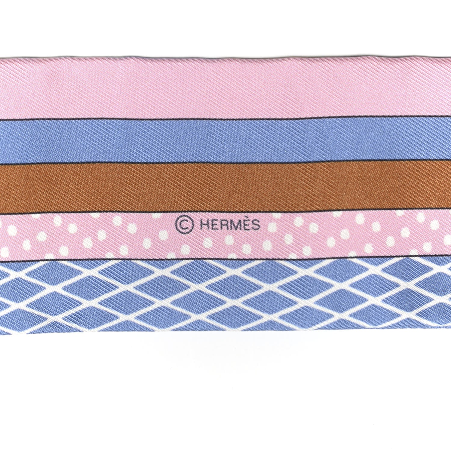 Hermes Silk Twilly Grand Theatre Nouveau Bleu Lavande Rose Vert 3 of 4