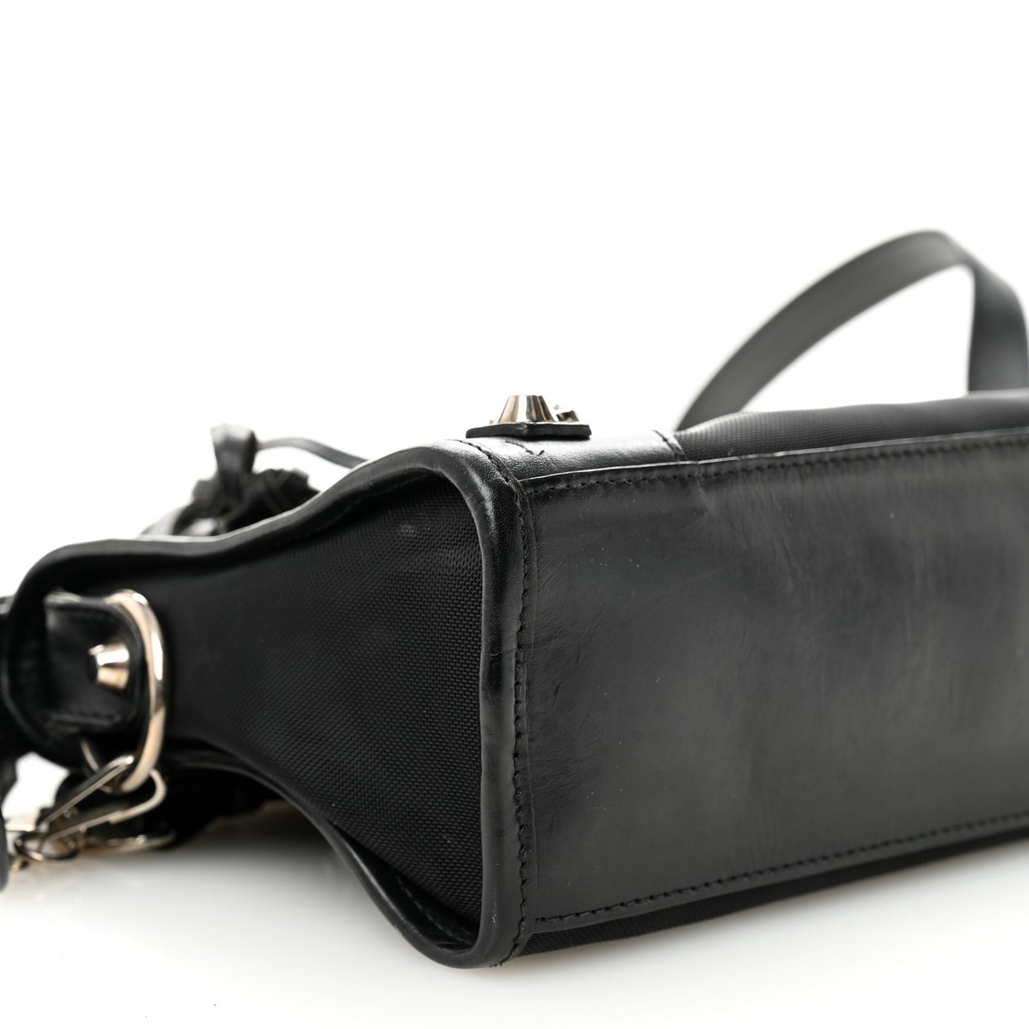 Mesh Calfskin Classic Silver Hardware Mini City Black