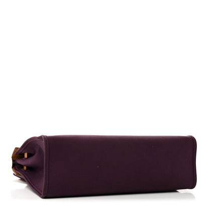 Hermes Toile Vache Hunter Herbag Zip 31 PM Cassis Fauve 4 of 12