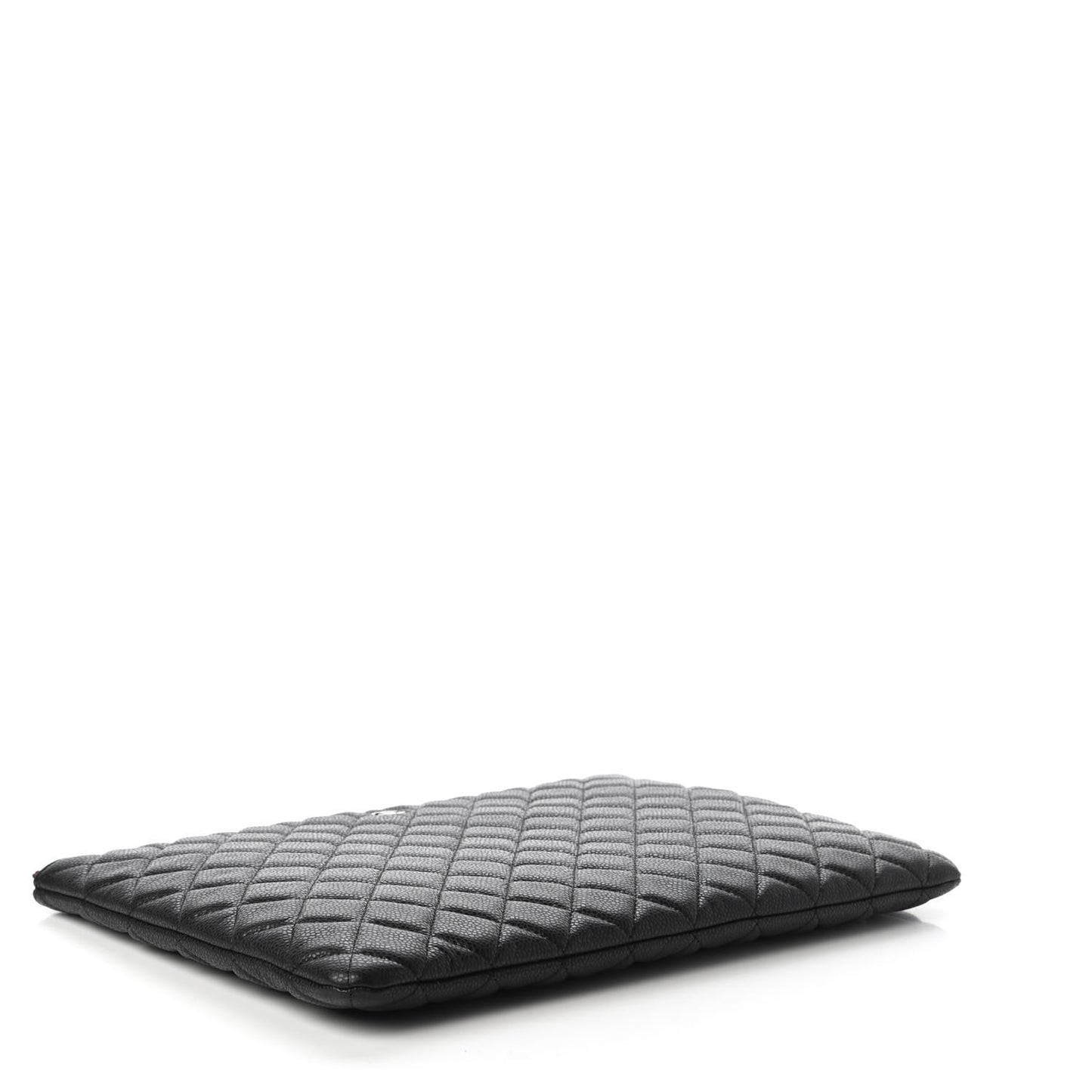 Caviar Quilted Large Cosmetic Case Black