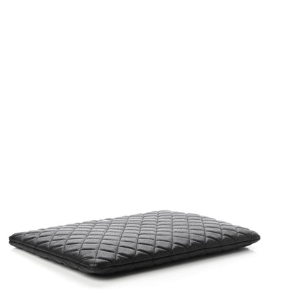 Chanel Caviar Quilted Large Cosmetic Case Black 4 of 10