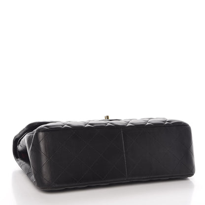 Chanel Lambskin Quilted Jumbo Double Flap Black 5 of 9