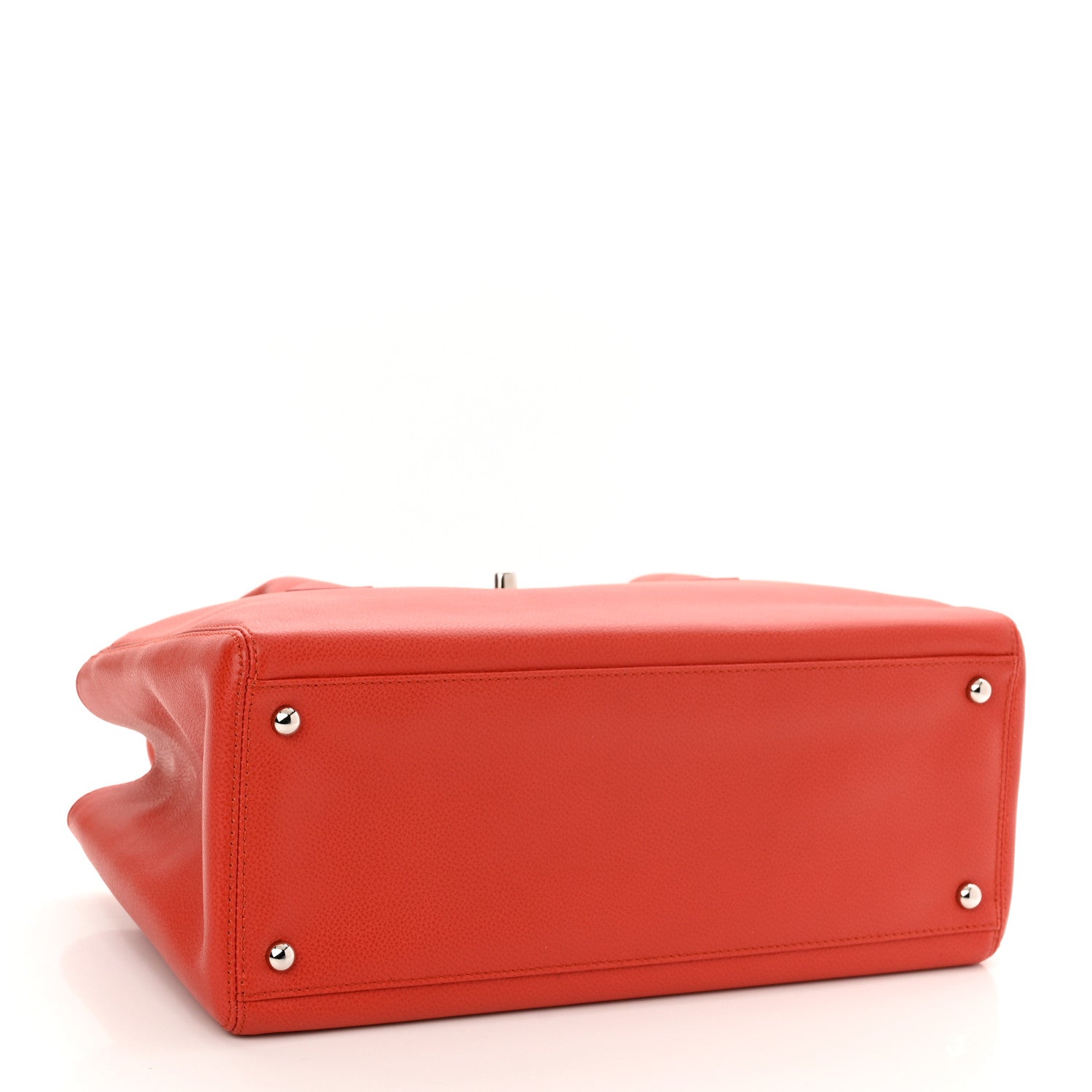 Chanel Calfskin Small Cerf Executive Shopper Tote Orange 3 of 11