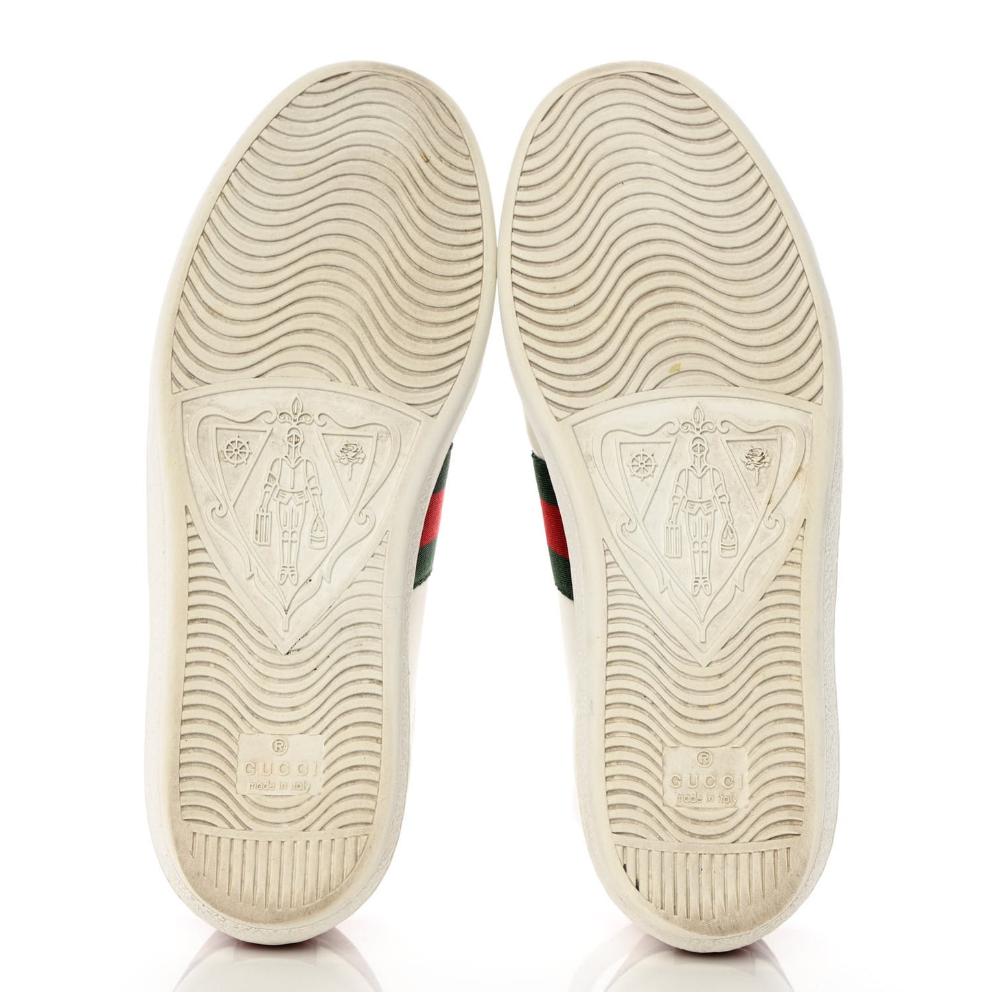 Calfskin Web Cherry Embroidered Womens Ace Sneakers 37 White