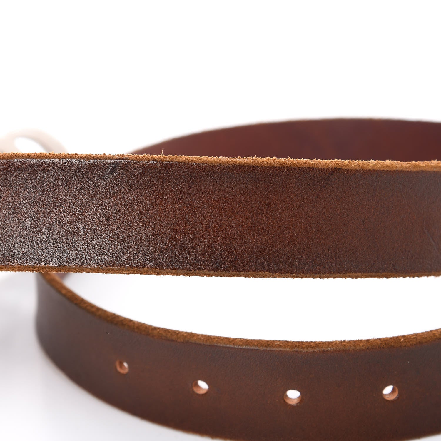Gucci Cuoio Toscano Nickel Double Double G 30mm Belt 80 32 Cuir 8 of 8