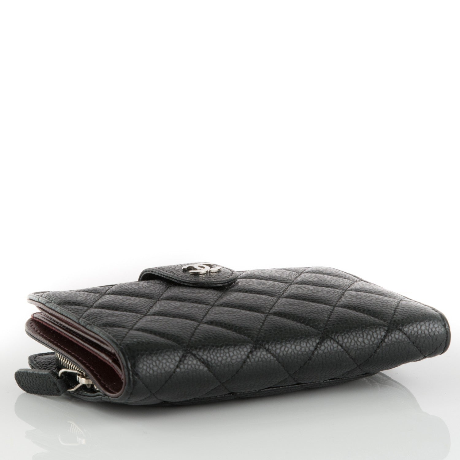 Chanel Caviar Quilted Zipped Pocket Wallet Black 4 of 8