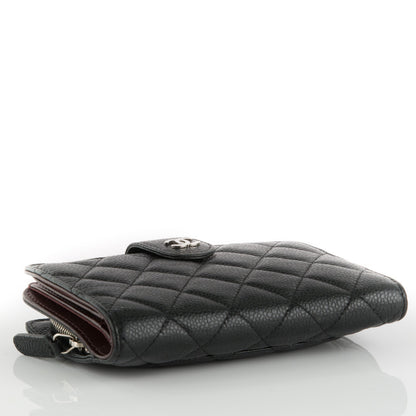 Chanel Caviar Quilted Zipped Pocket Wallet Black 4 of 8